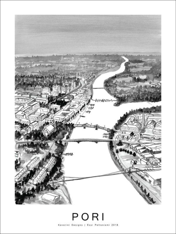 Kaverini Sella Pori kaupunkijuliste 30x40 cm