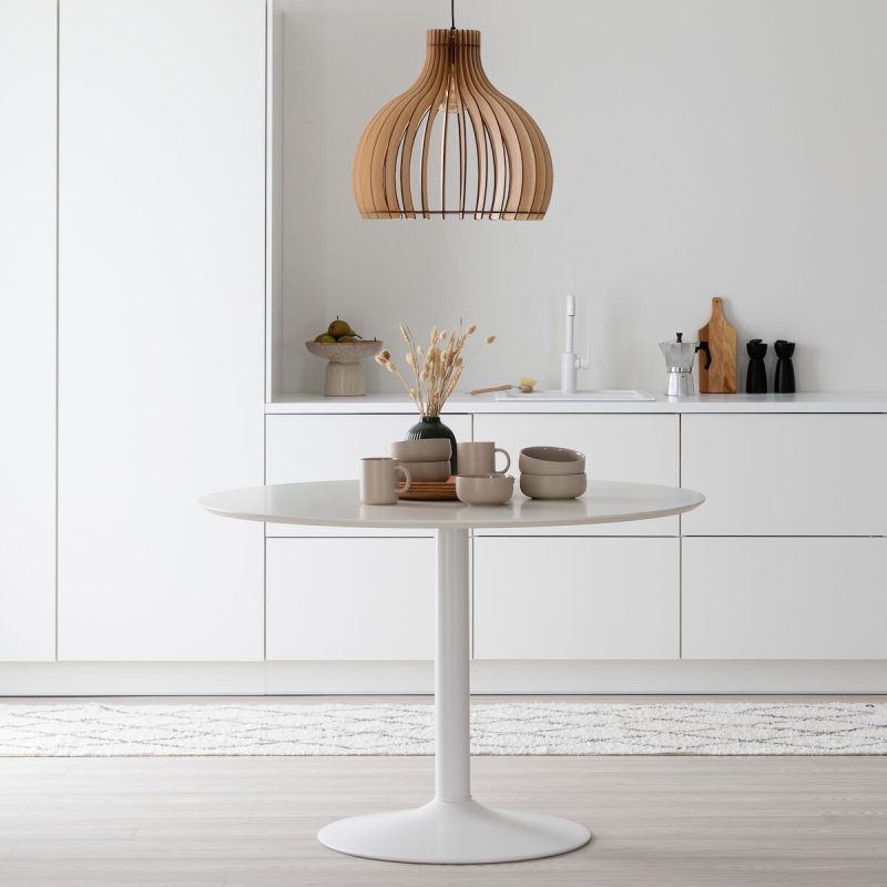 Saini pyöreä ruokapöytä Ø110 cm valkoinen