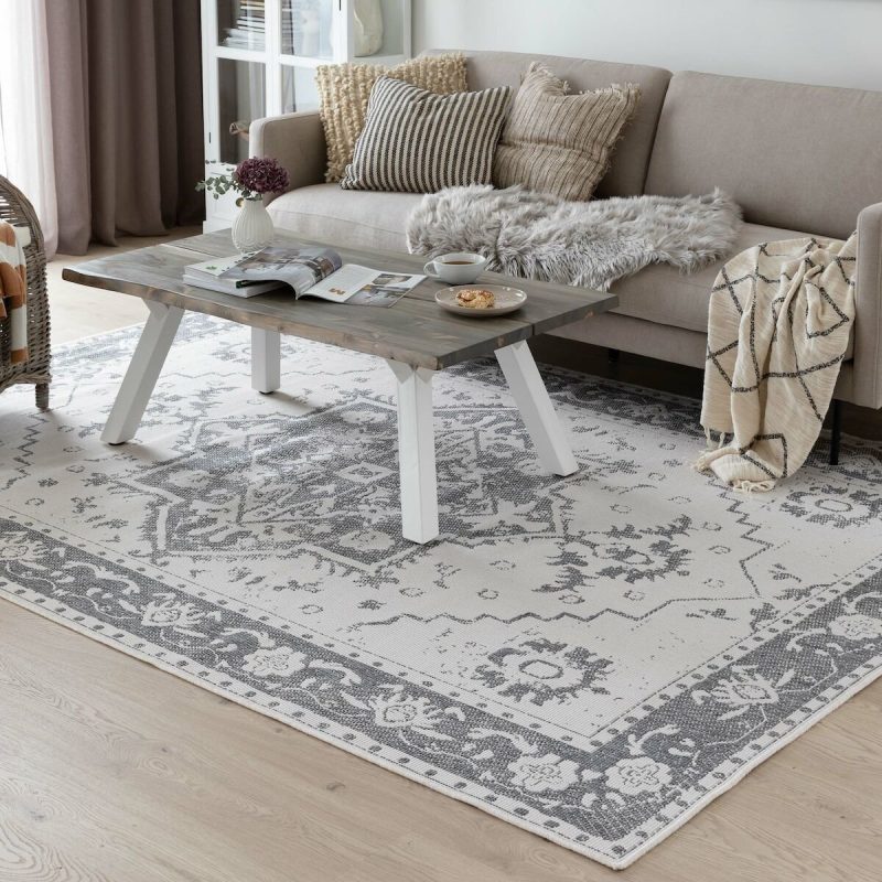 Sienna kääntömatto 80x200 cm harmaa/vaalea