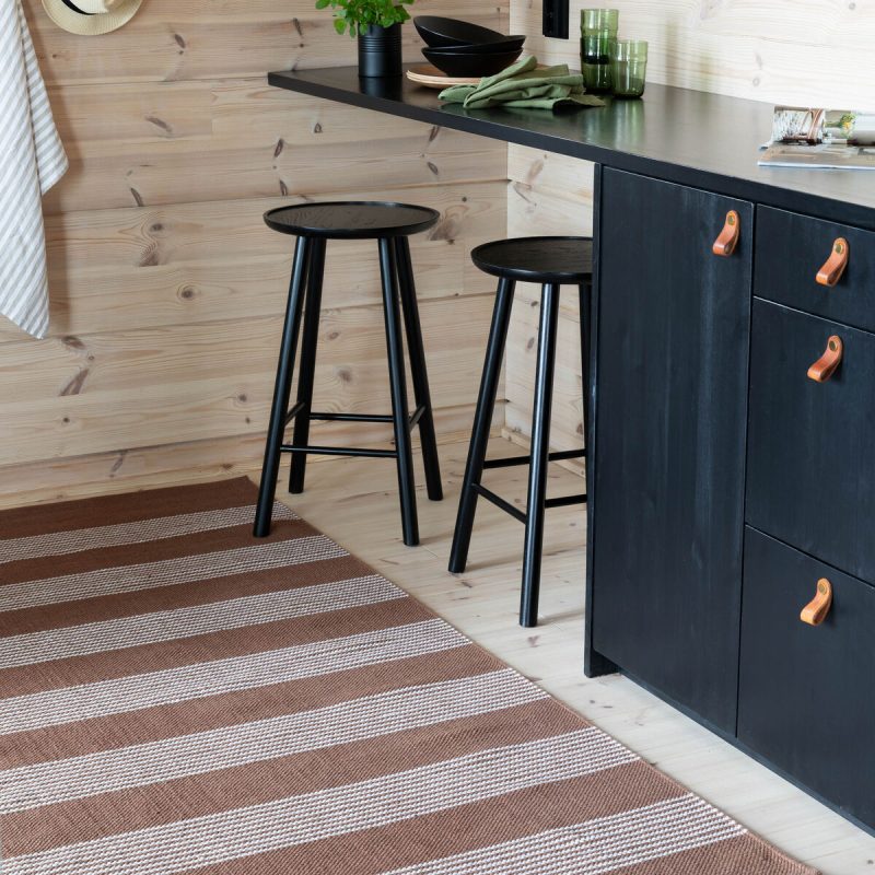 Tarina puuvillamatto 80x200 cm ruskea/valkoinen