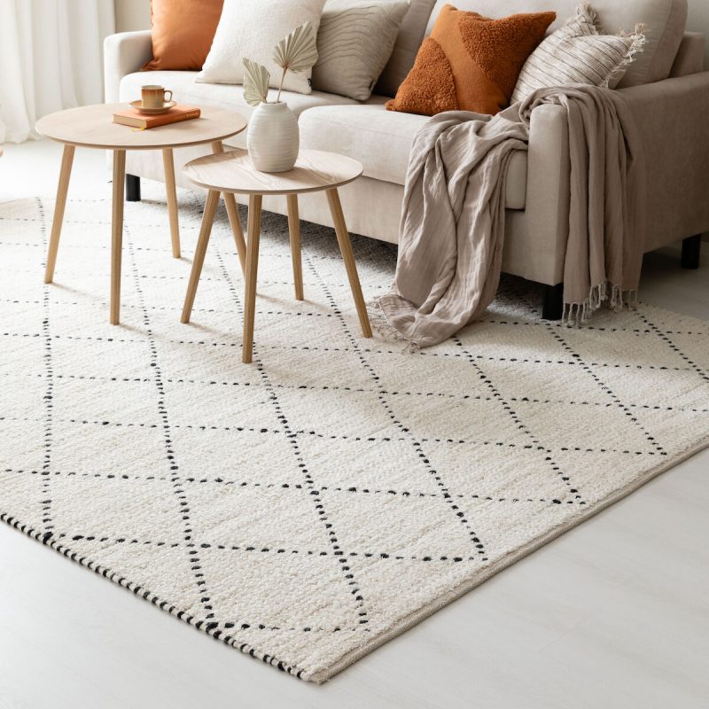 Ulappa villamatto 200x290 cm luonnonvalkoinen