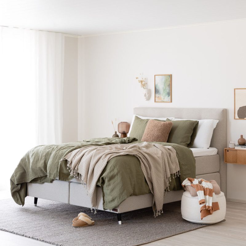 Unia 600 jenkkisänkypaketti 180x200 cm M/L beige