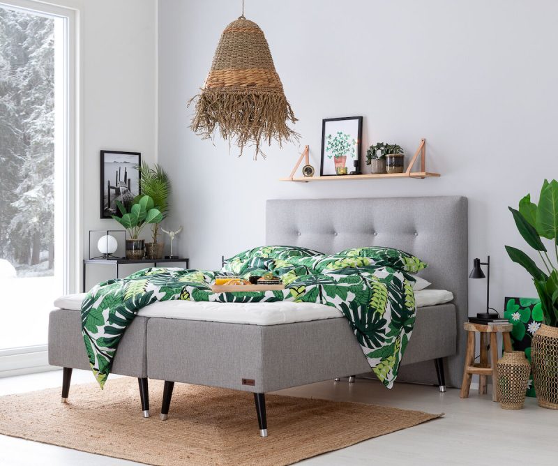 Unia 600 runkopatjapaketti 160x200 cm M/L v.harmaa