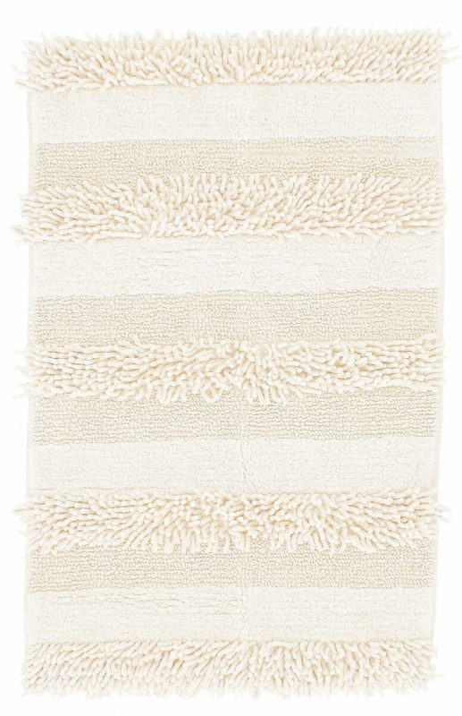 Boho kylpyhuoneenmatto 50x80 cm valkoinen