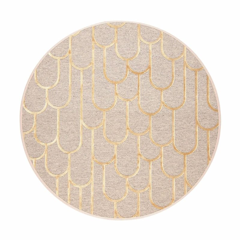 VM Carpet Paanu matto 133 cm pyöreä 7 kulta